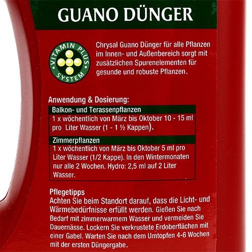 Artikel Chrysal Guano Dünger für Zimmer, Balkon 1L