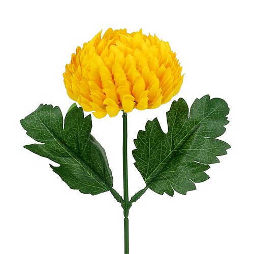 Chrysantheme Gelb Seidenblumen Ø7cm L18cm 4St