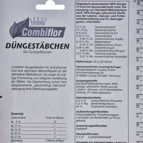 Artikel Combiflor Düngestäbchen für Grünpflanzen 20 St