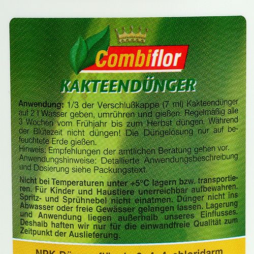 Artikel Combiflor Kakteendünger 250ml