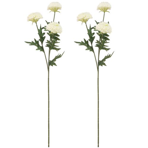 Floristik24 Dahlien Deko Blumen Kunstblumen Weiße Blüte L64cm 3 St