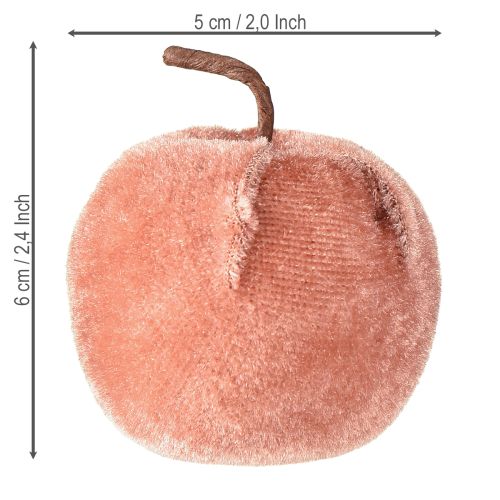 Artikel Deko Äpfel Stoff Apfel Samt Braun Gelb Ø5cm H6cm 12 St