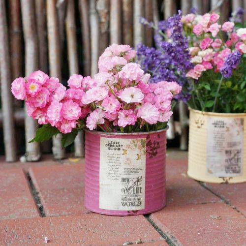 Artikel Deko-Dose Lila Metall Blechbüchse zum Bepflanzen Ø15,5cm H15cm