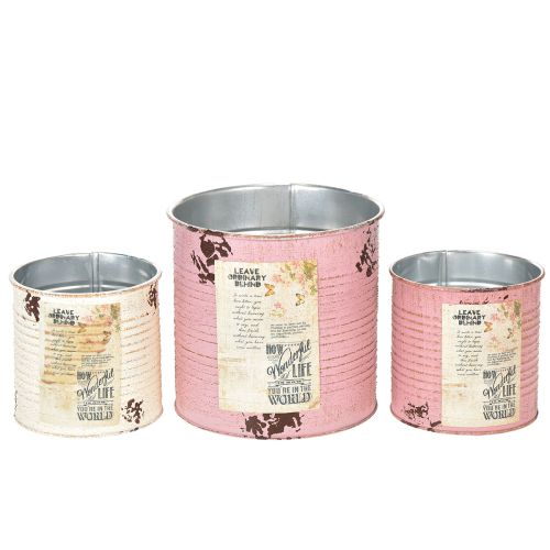 Artikel Blumentopf Set für Balkon und Garten Pflanzdose Dekoration Vintage Stil 15cm 3St