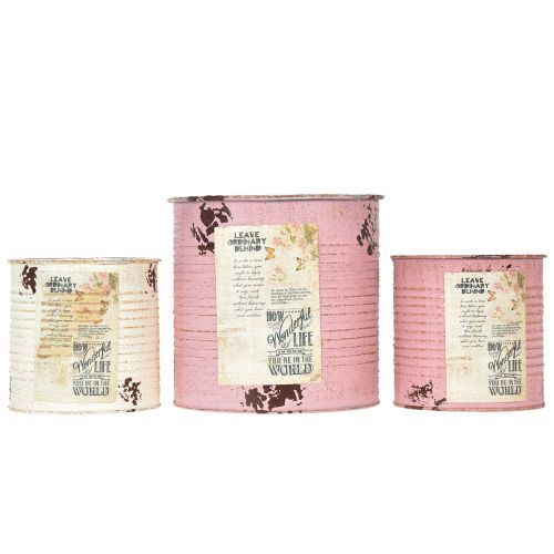 Blumentopf Set für Balkon und Garten Pflanzdose Dekoration Vintage Stil 15cm 3St | Floristik24.de