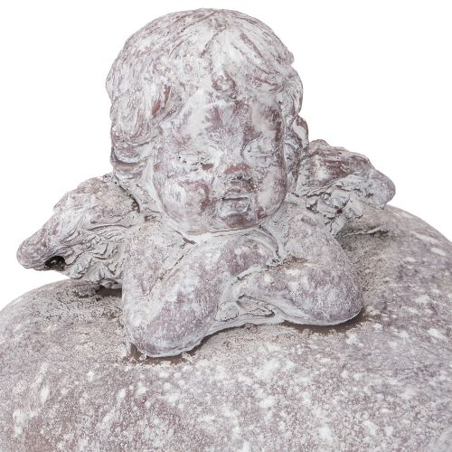 Artikel Deko Engel auf Herz Figur aus Steinguss 15×13,5×12cm