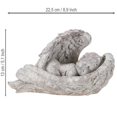 Artikel Deko Engel schlafend mit Flügeln Engel Figur Grab 22,5cm