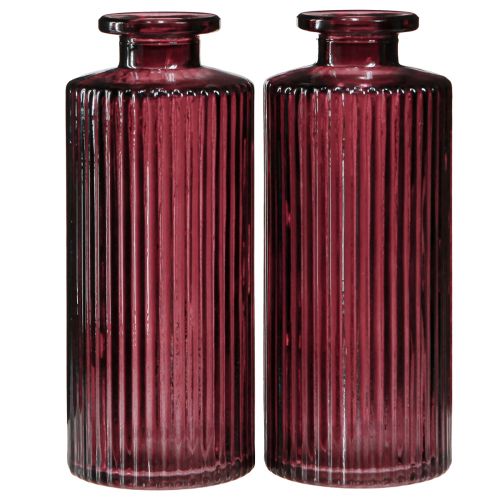 Artikel Deko Flaschen Glas Retro Minivasen Berry H13cm 6 St