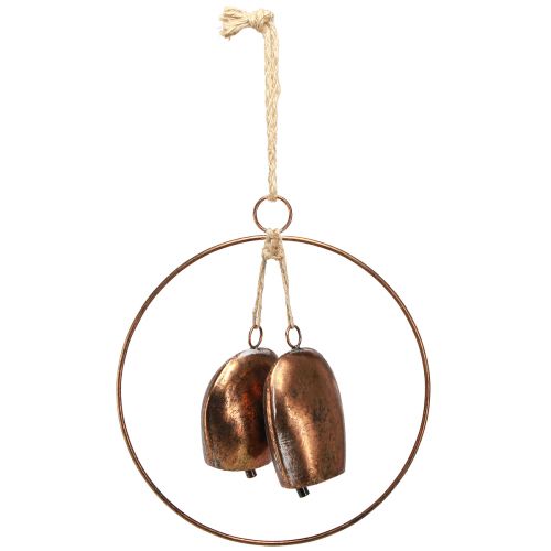Artikel Deko Glocken im Ring Hängedeko Weihnachten Bronze Ø29cm