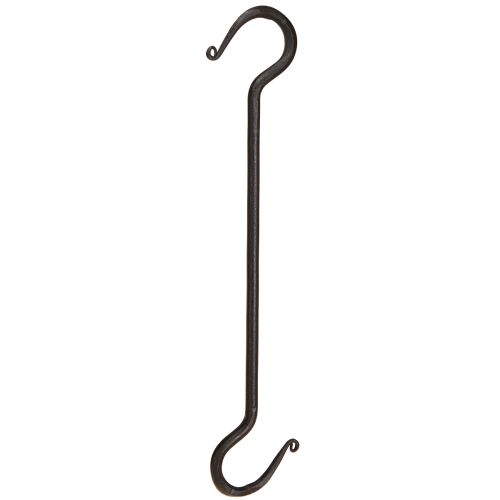 Floristik24 Deko Haken aus Metall in Schwarz Metallhaken L40cm 2St