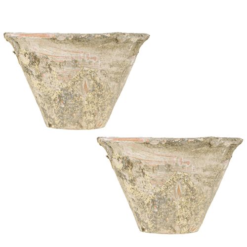 Artikel Deko Harztopf Übertopf Ton Terrakotta Ø17cm H11cm 2St