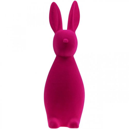 Artikel Deko Hase Pink Deko-Osterhase Beflockt H47cm