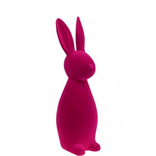 Floristik24 Deko Hase Pink Deko-Osterhase Beflockt H47cm