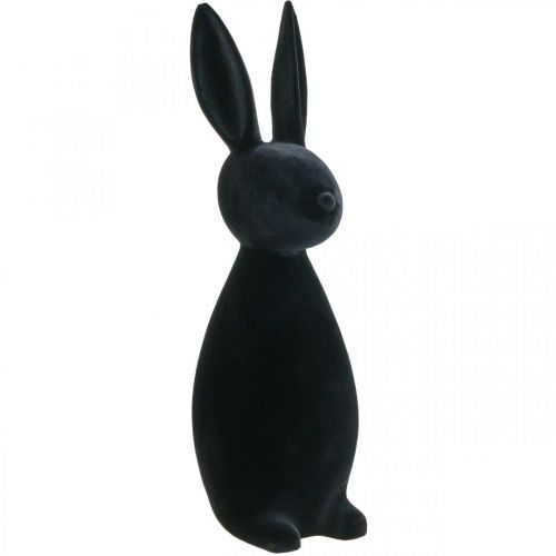 Artikel Deko Hase Schwarz Deko-Osterhase Beflockt H69cm