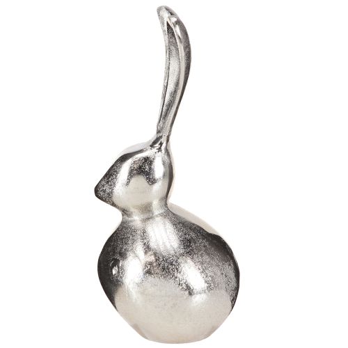 Artikel Deko Hase Metall Ostern in Silber Rund Ø12cm H25cm