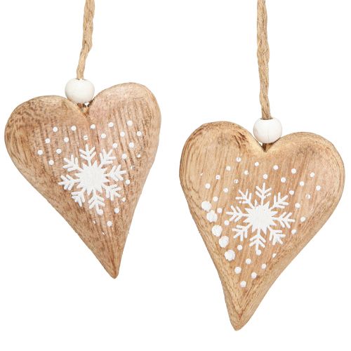 Deko Herzen zum Hängen Christbaumschmuck Holz 6cm 8 St