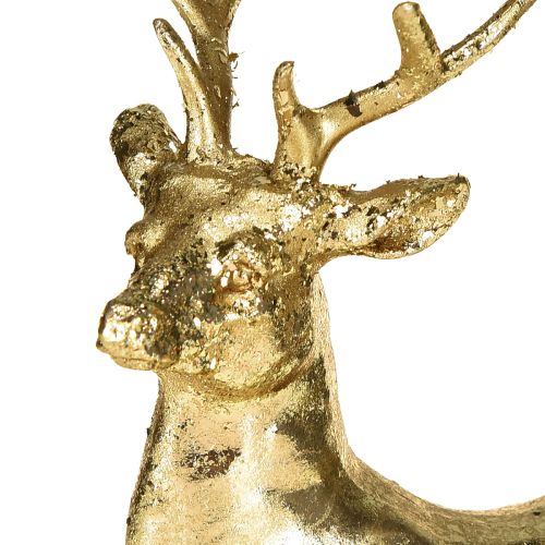 Artikel Deko Hirsch liegend Rentier Figur Gold 10,5×7×11,5cm 2 St