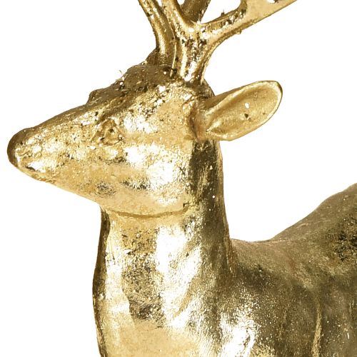 Artikel Deko Hirsch stehend Rentier Figur Gold 10,5×4,5×16cm 2 St