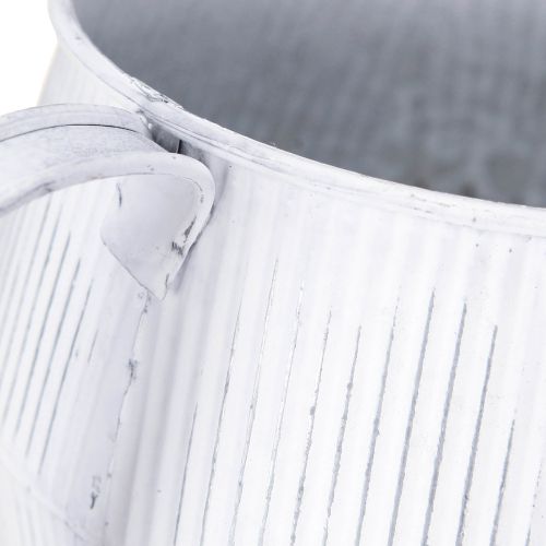 Artikel Deko Kanne Metall in Weiß Vintage 28cmx13cmx12,5cm