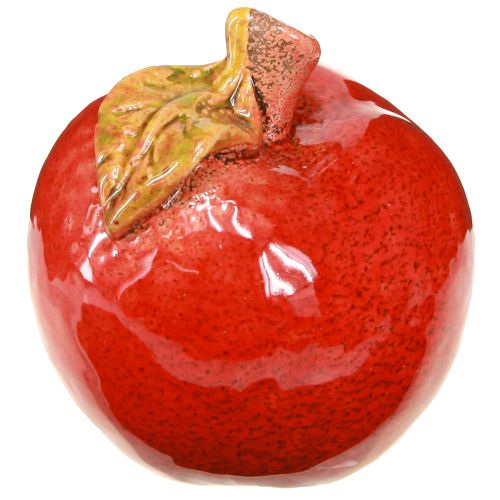 Artikel Deko Keramik Äpfel Tischdeko Herbst Rot Grün H7,5cm 4 St