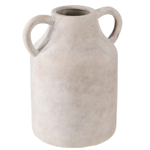 Deko Krug Übertopf aus Keramik in Beige Ø14,5cm H22cm