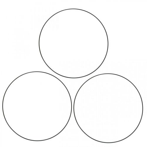 Deko Metallring Dekoring Scandi Ring Schwarz Ø20,5cm 6 St