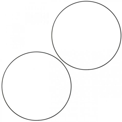 Floristik24 Deko Metallring Dekoring Scandi Ring Schwarz Ø25,5cm 6 St