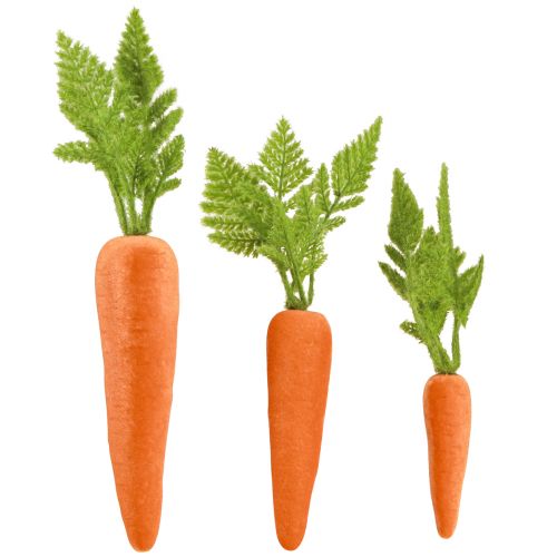 Deko Möhren Beflockte Karotten H27cm–37cm im 6er-Set