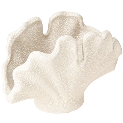 Artikel Deko Muschel Vase Mini Keramikvase Creme 14×7,5×9,5cm