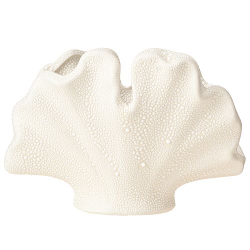 Artikel Deko Muschel Vase Mini Keramikvase Creme 14×7,5×9,5cm