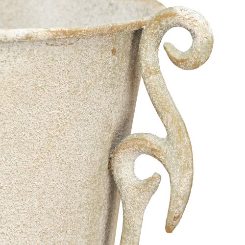 Artikel Deko Pokal Vase Antik mit Griffen Metall Grau Ø15cm H59cm