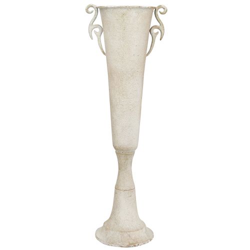 Artikel Deko Pokal Vase Antik mit Griffen Metall Grau Ø15cm H59cm