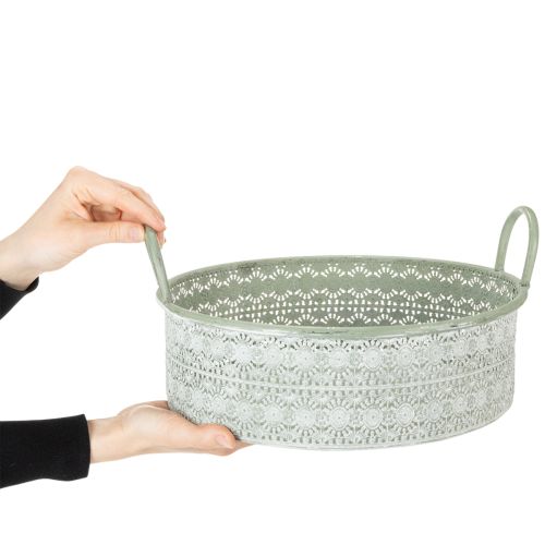 Artikel Deko-Schale Metall mit Griffen Übertopf Vintage 3er-Set