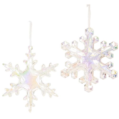 Artikel Deko Schneeflocken Winterdeko Irisierend Ø14–15cm 2St