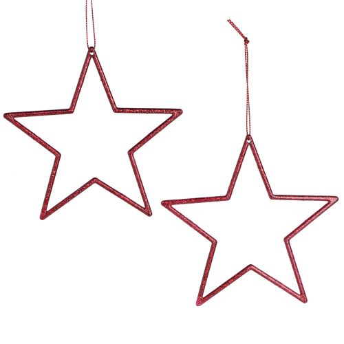 Artikel Deko Stern Rot Christbaumschmuck Glitter Ø12cm 12 St