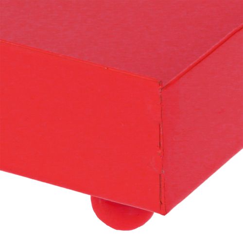 Artikel Deko Tablett quadratisch Rot Metalltablett 15×15cm 2St