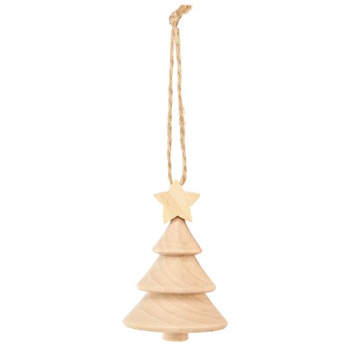 Artikel Deko Tannenbaum Holz Christbaumschmuck Ø5cm H7,5cm 6 St