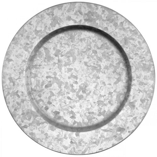 Artikel Deko Teller Metallteller Vintage Deko Grau Ø33cm