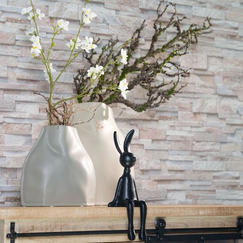 Artikel Deko Vase Keramik Grau Moderne Keramikdeko 22×9×22,5cm