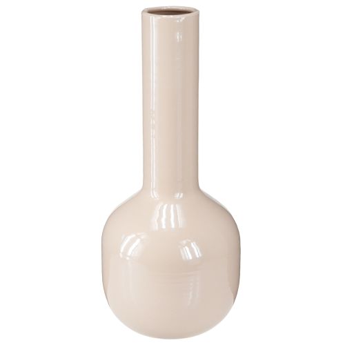 Floristik24 Deko Vase Metall in Braun Cappuccino Emaille H25,5cm