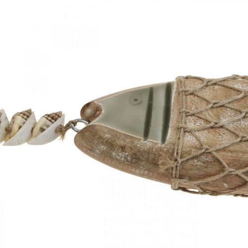 Artikel Deko Fisch, Holzfisch Deko, Fisch Anhänger Holz 21cm