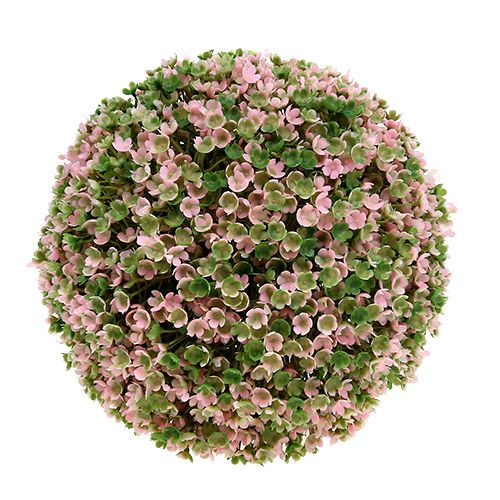 Floristik24 Deko-Kugel Rosa Grün Blumenkugel künstlich Ø18cm 1 St
