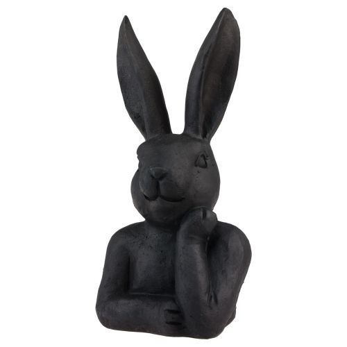 Floristik24 Deko Osterhase Schwarz Hasenbüste Osterdeko 22,5cm