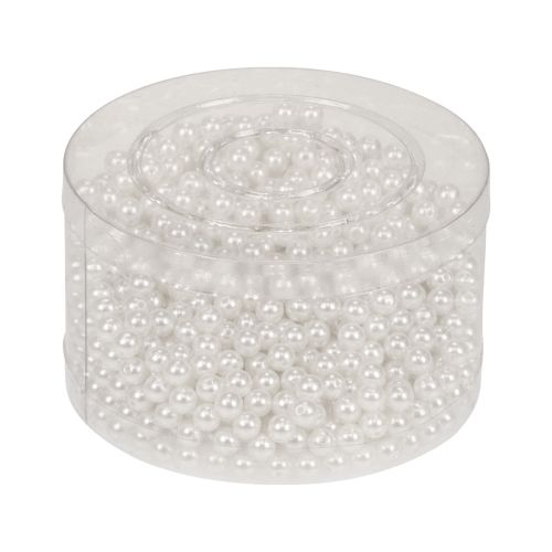 Artikel Deko Perlen zum Auffädeln Bastelperlen Weiß 6mm 300g