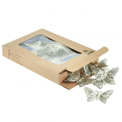 Artikel Deko Schmetterlinge Metall Hängedeko Silber 5cm 30 St