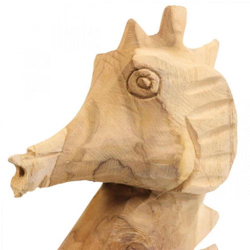 Artikel Deko Seepferdchen Holz Groß, Maritime Deko H38cm