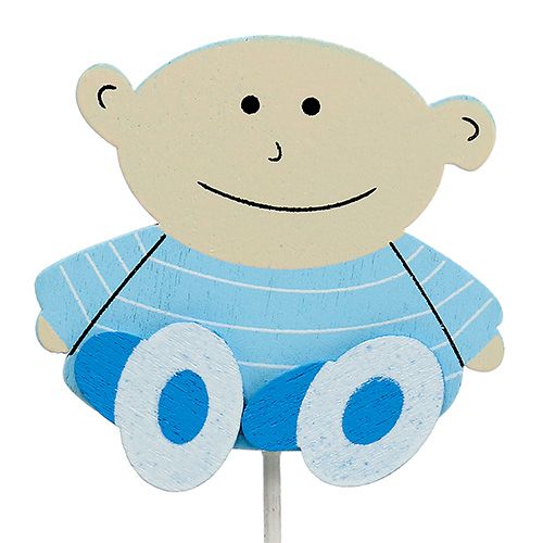 Artikel Deko-Stecker Baby Blau 5cm L25cm 20 St