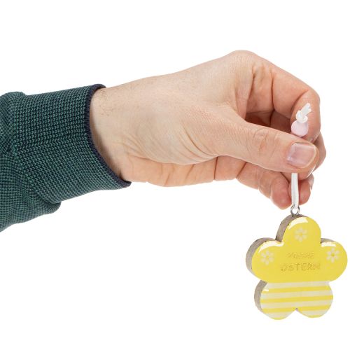 Osterdeko zum Hängen Osterfiguren Anhänger Holz Pastellfarbe 7cm 6St | Floristik24.de