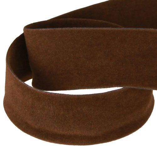 Artikel Dekoband Braun Samtband Schmuckband Band 25mm 7m