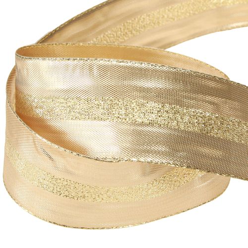 Artikel Dekoband Gold Glitzerband Weihnachtsband 40mm 20m